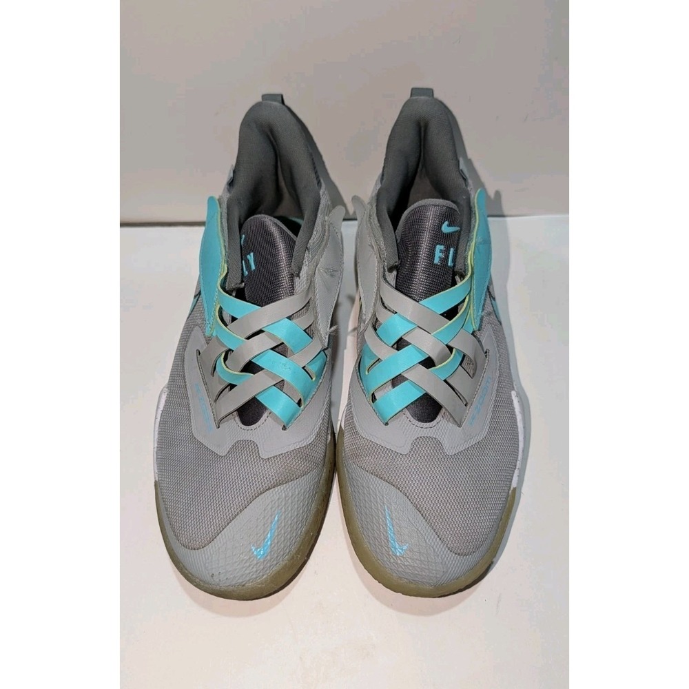 Nike Zoom Fly Boys Basketball Sneakers Gray Blue DB6708-001 Size 6.5Y
